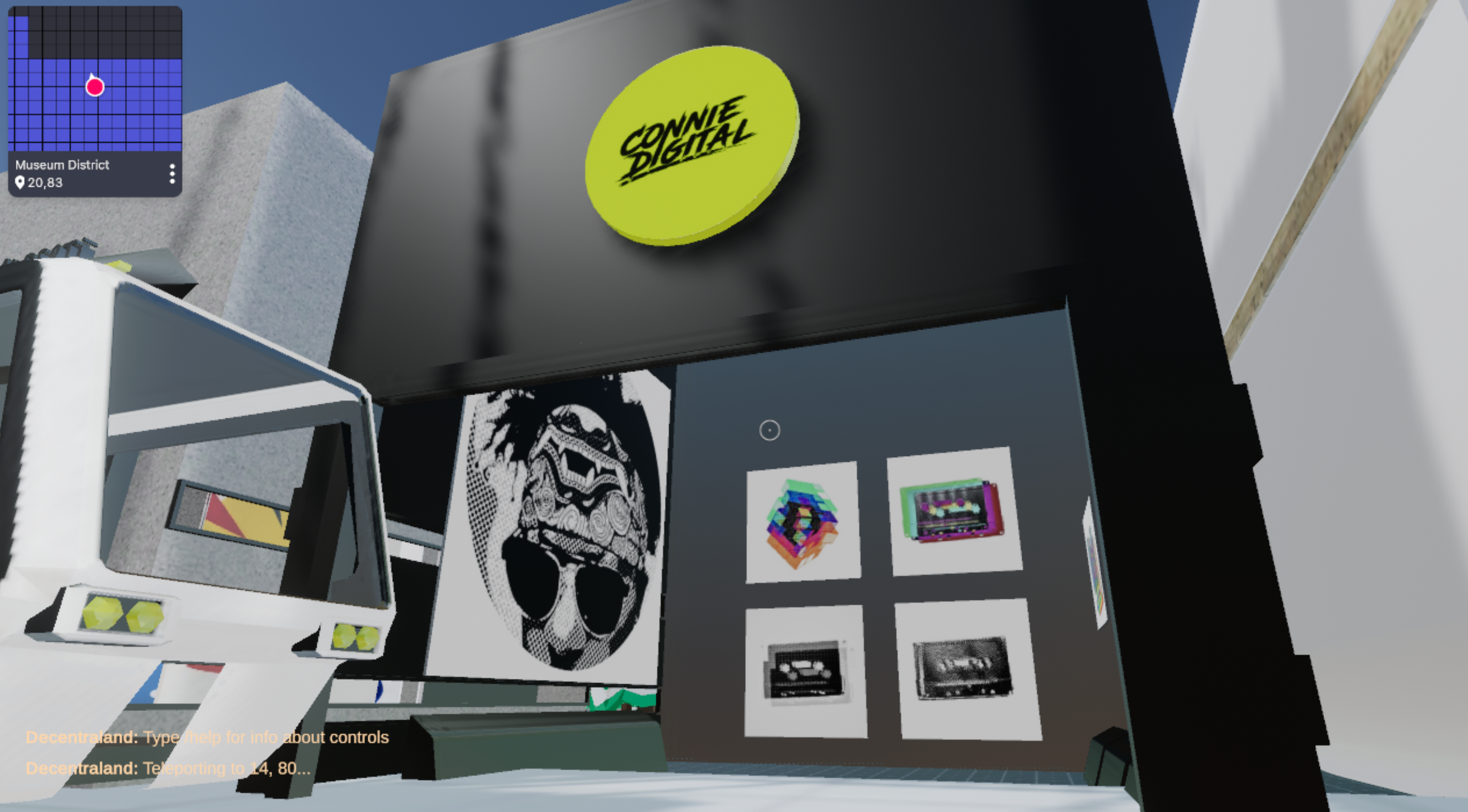 Connie Digital in Decentraland Blockchain VR