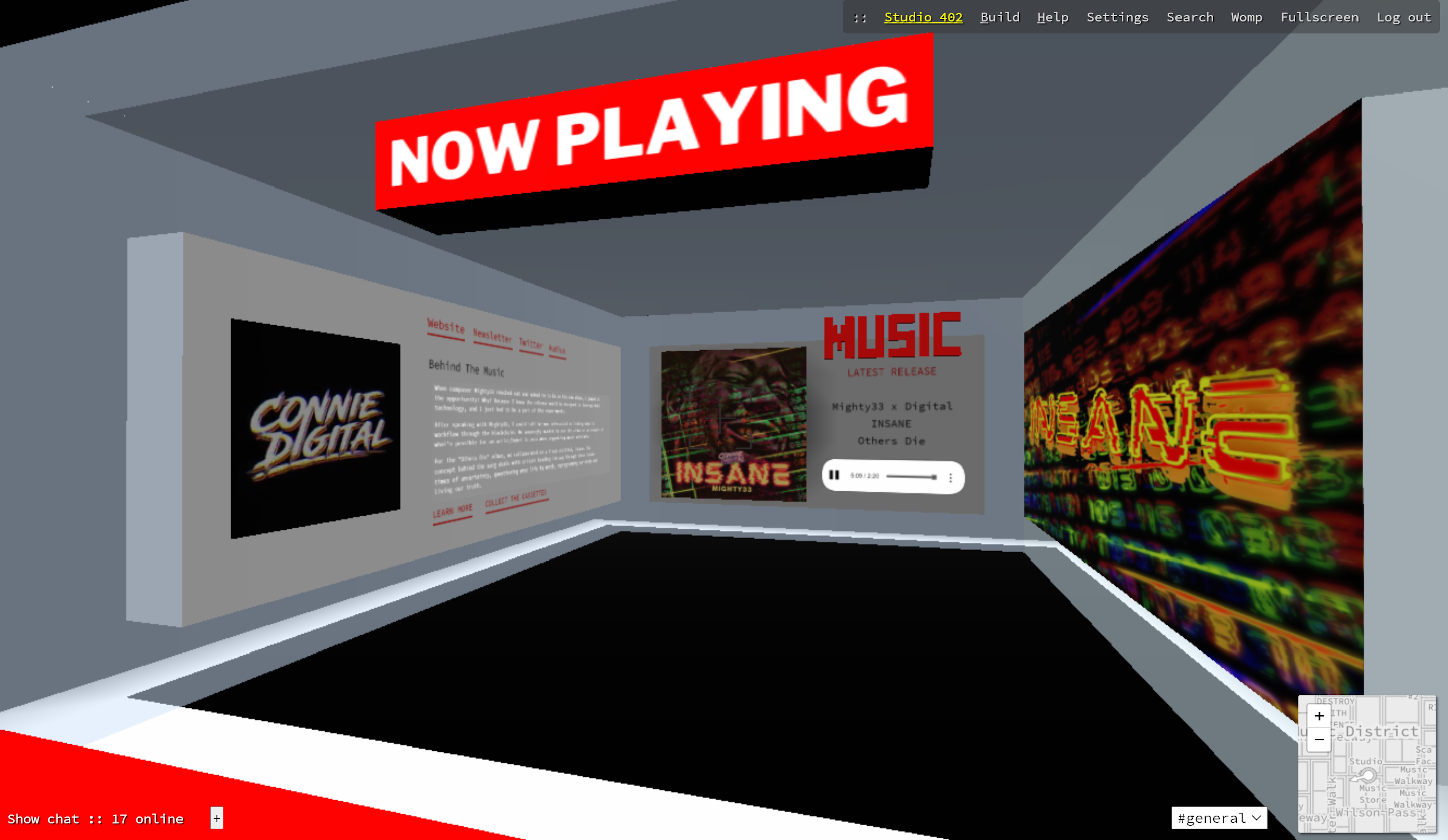 Insane Connie Digital Cryptovoxels NFT Music
