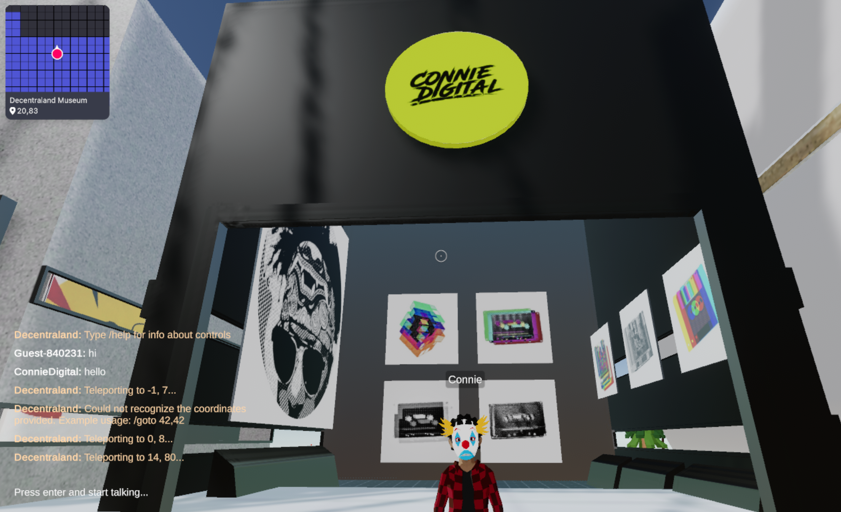 Connie Digital Virtual Art Gallery_Decentraland