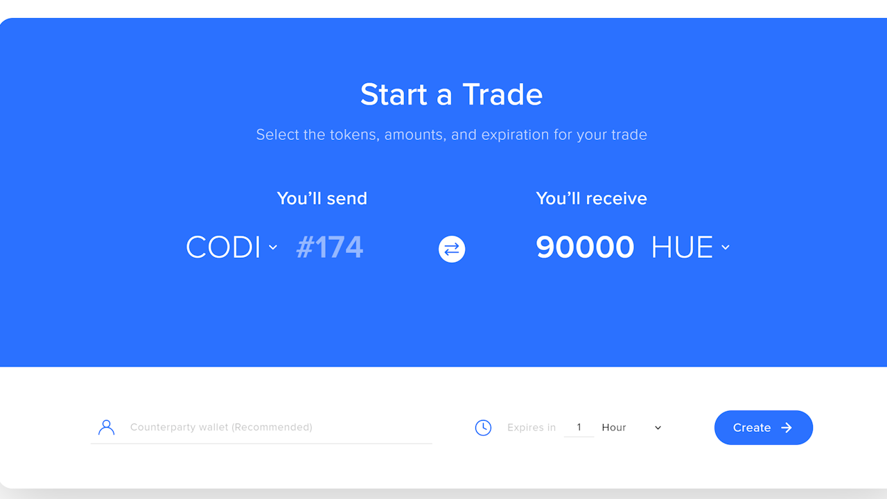 HUE and NFTs on AirSwap Trader
