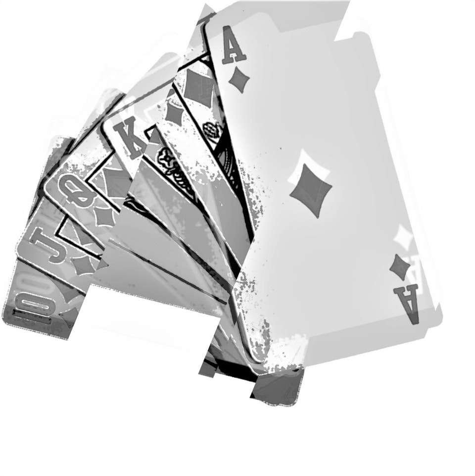 Achromatic Playing Cards #2 by Connie Digital
