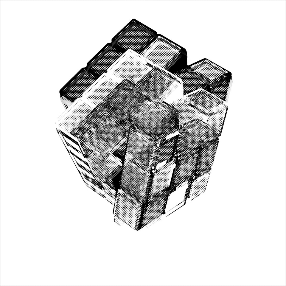Achromatic Cube #1 by Connie Digital