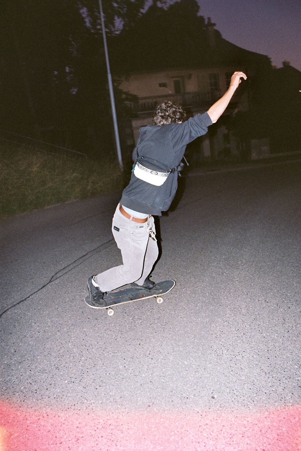 FabioStecher_Hillbomb_Speediskey_2020_RigiblickZH - WHATS THE STORY BEHIND IT:

It was a normal hot summer night in Zurich, we were hanging out at our local spot called "Rigiblick". We built a fire and skated a few laps down the hill. A friend, actually the skater who is in the photos, brought an analog photo camera. We joked about what we could do with the camera. Then it occurred to me, how about doing a followcam with an analog camera.

So that's what we did, and this is the result. RAW. UNEDITED. REAL LIFE SKATEBOARDING.