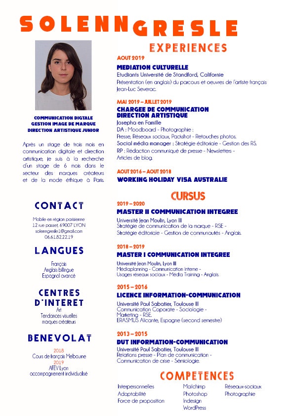 Curriculum Vitae Solenn Gresle