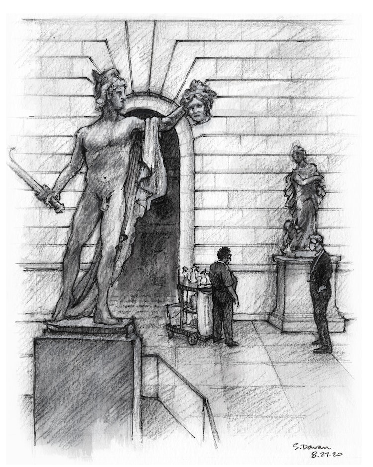 First Day Back at the Met: European Sculpture Court
