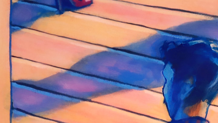PROVINCETOWN - Tea at the Boatslip, End of Summer. Detail. (Acrylic on paper)