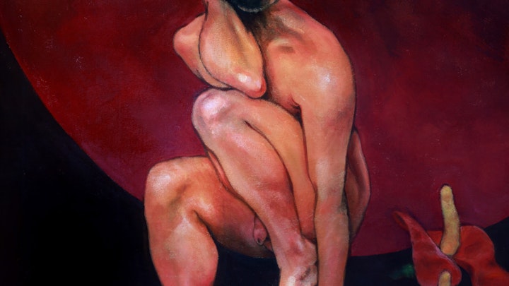 Bottom. (Acrylic on canvas, 44"x66")