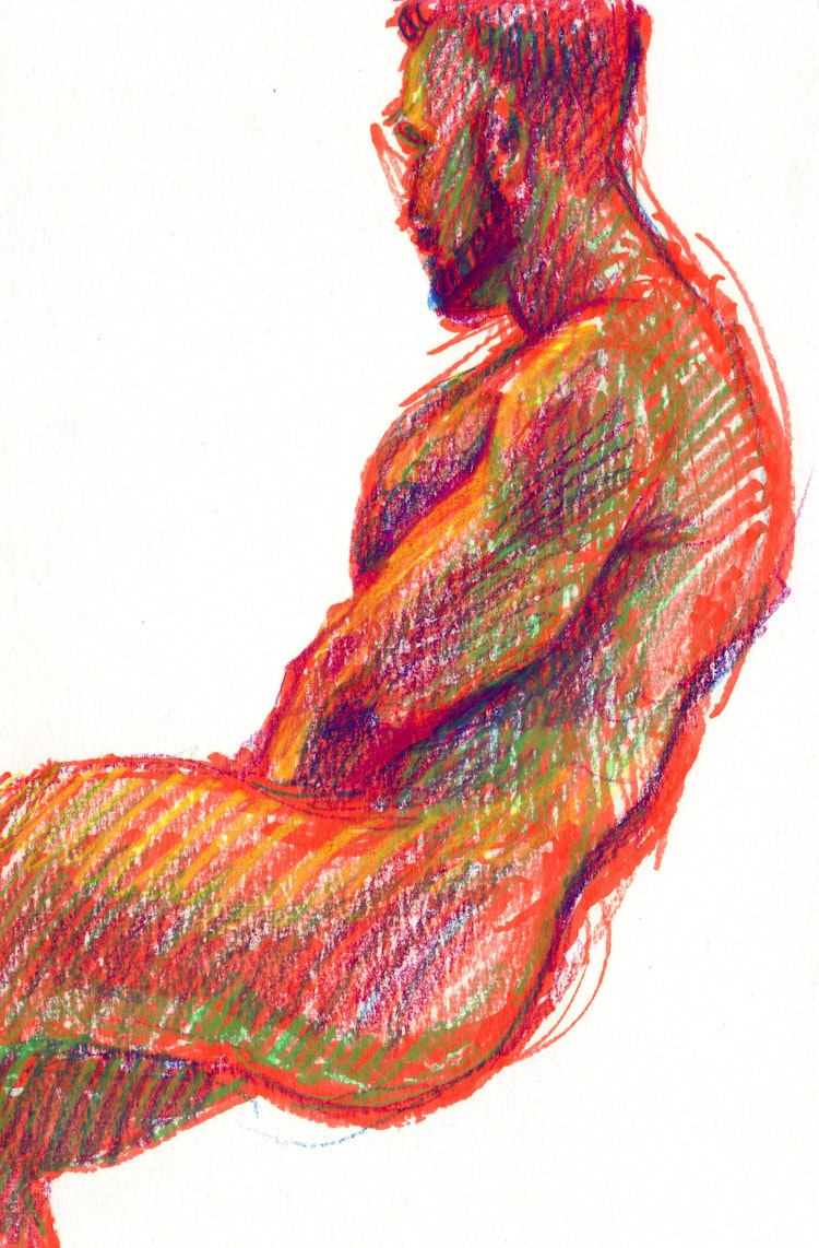 Figure Drawing - Logan 03 (Red)