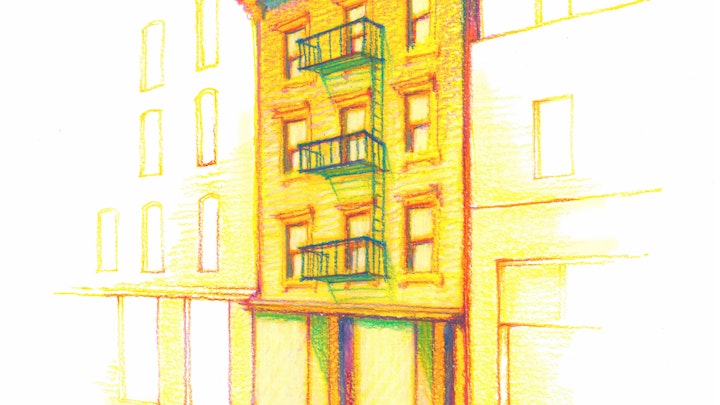 NYC PRIDE - S.T.A.R. House. NYC Pride Series. (Marker, colored pencil, & gouache, 8"x8")