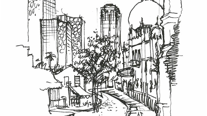 Masjid Sultan, Singapore. (Micron pen)