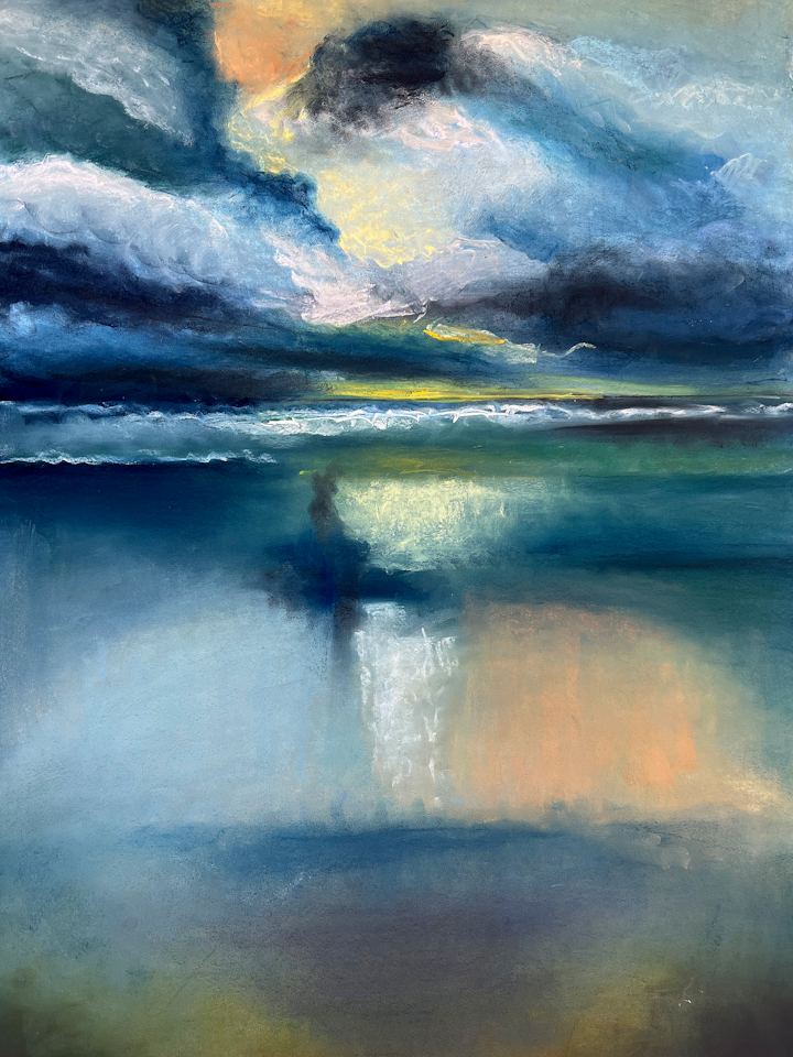 "CLOUD PUZZLE"
PASTEL ON TEXTURED PAPER - 52"H X37"W (FRAMED)
KATHARINE GOULD
2023