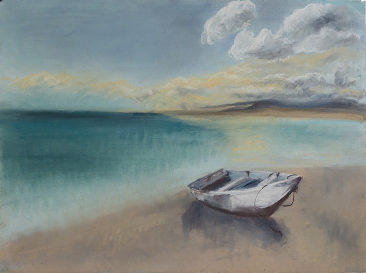 "Still Waters"
Pastel on textured paper - 22"H x 30"W
Katharine Gould