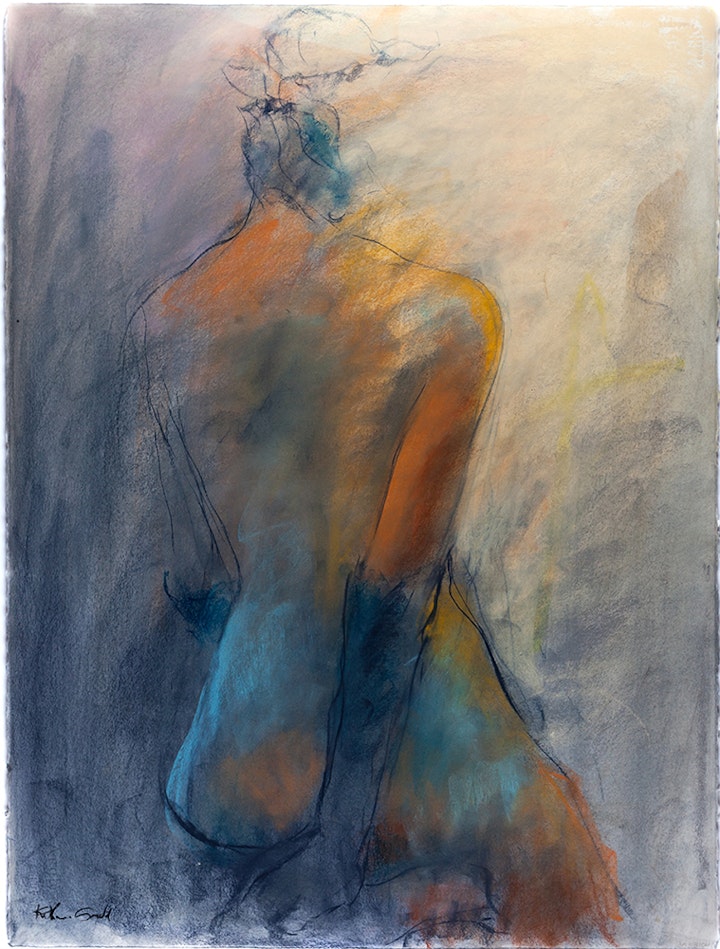 "Dancer with a Black Glove"
Pastel on textured paper - 30"H x 22"W (Framed)
Katharine Gould