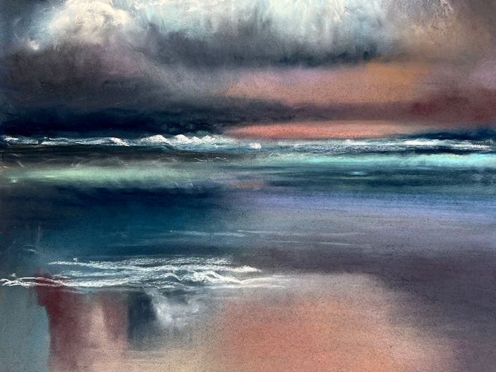 "SHINING THROUGH"
PASTEL ON TEXTURED PAPER - 52"H X37"W (FRAMED)
KATHARINE GOULD
2023