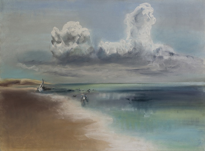 "Coming Ashore"
Pastel on textured paper - 22"H x 30"W
Katharine Gould