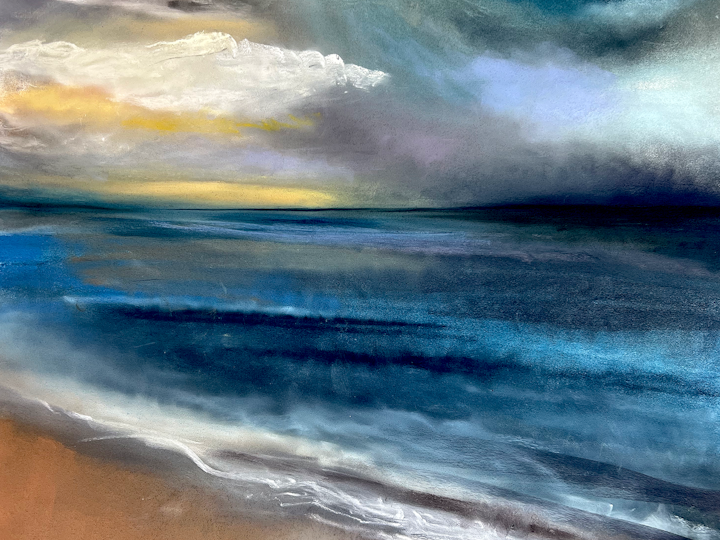 "WANDERING CLOUD"
PASTEL ON TEXTURED PAPER - 52"H X37"W (FRAMED)
KATHARINE GOULD
2023