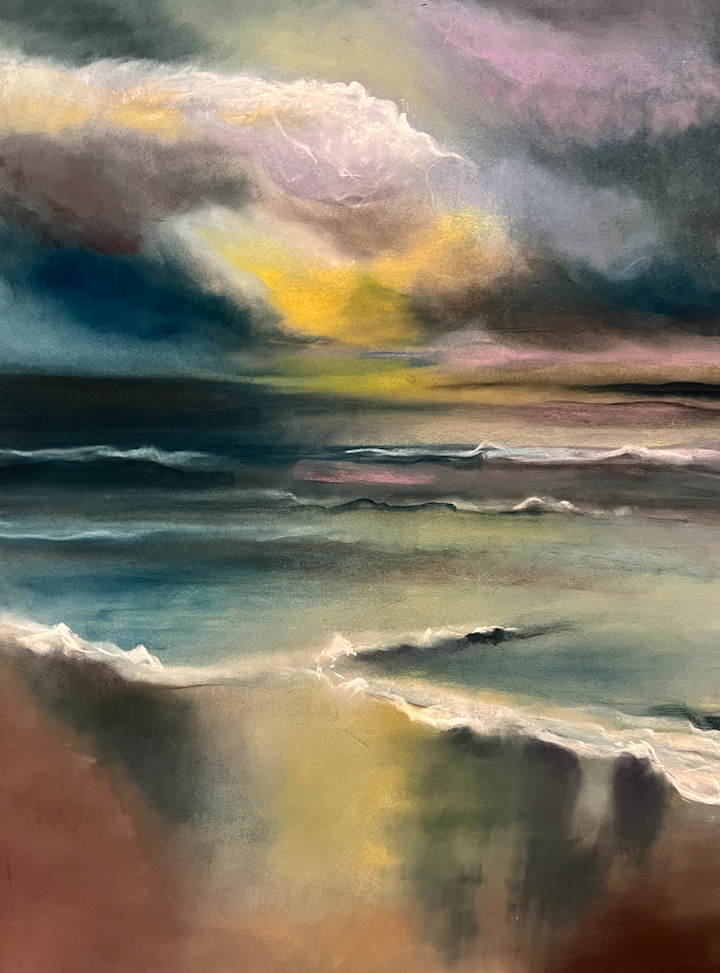 "DAYS END"
PASTEL ON TEXTURED PAPER - 52"H X37"W (FRAMED)
KATHARINE GOULD
2023