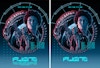 Aliens - Final poster design alongside a version with the billing block removed, as seen in the book.