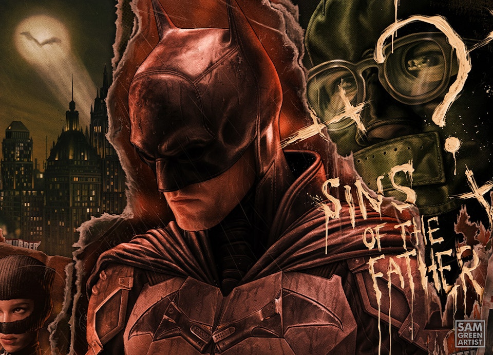 The Batman - Officially licensed poster (Bottleneck Gallery) - Detail crop