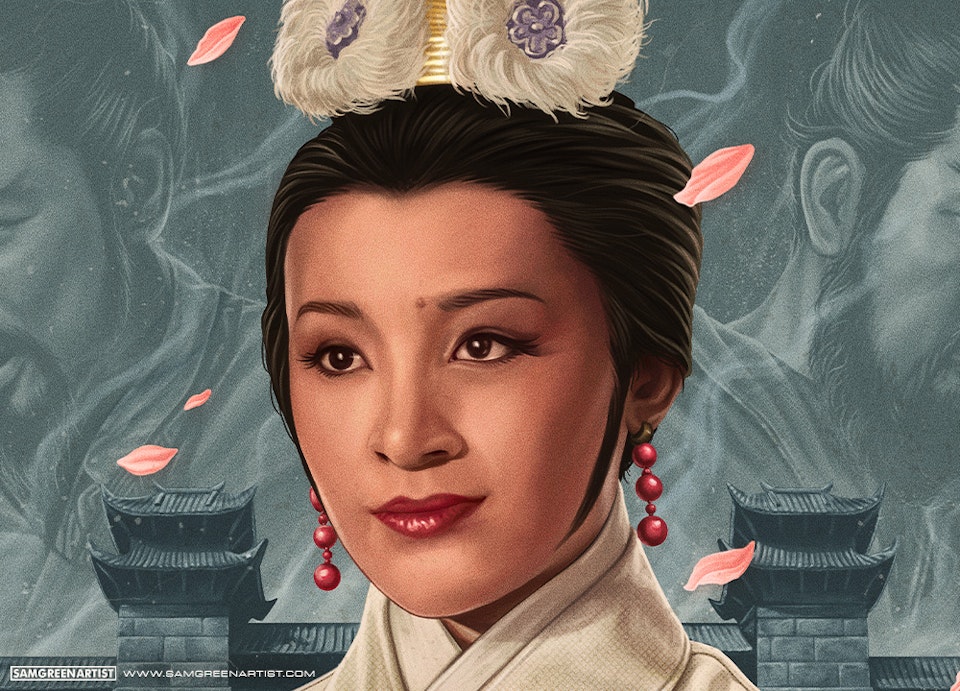 Hsi Shih: Beauty of Beauties - Blu Ray Artwork (88 Films) - Detail crop - Ching Chiang as Hsi Shih