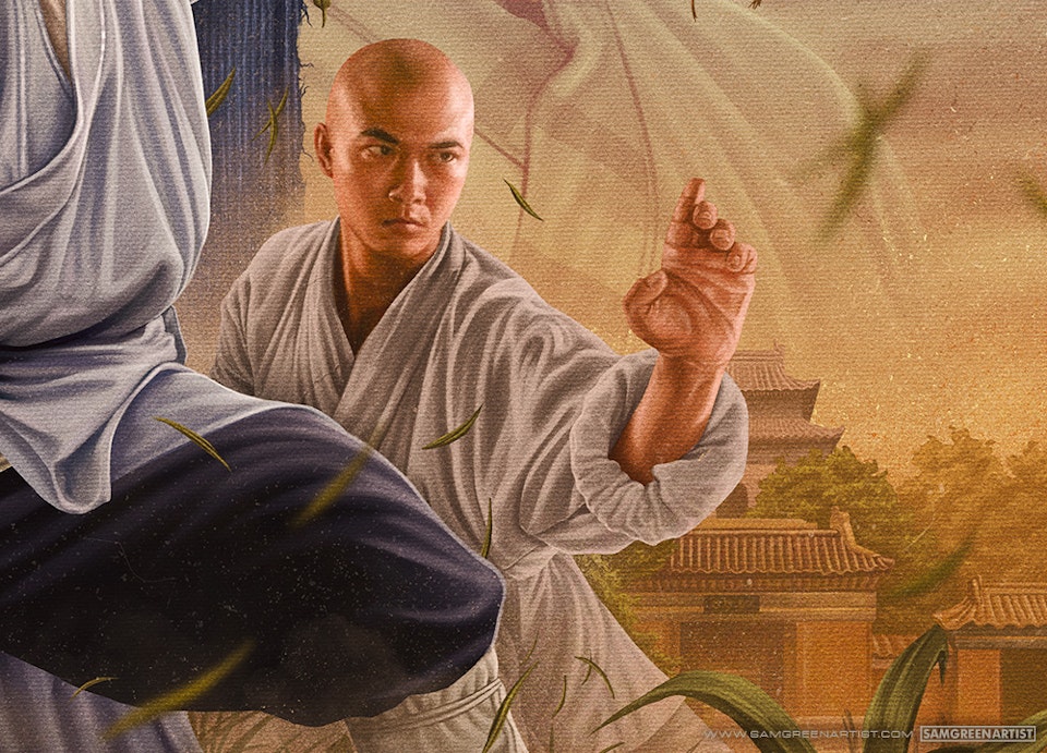 Tai-Chi Master - Blu Ray Artwork (88 Films) - Detail crop - Chin Siu-Ho