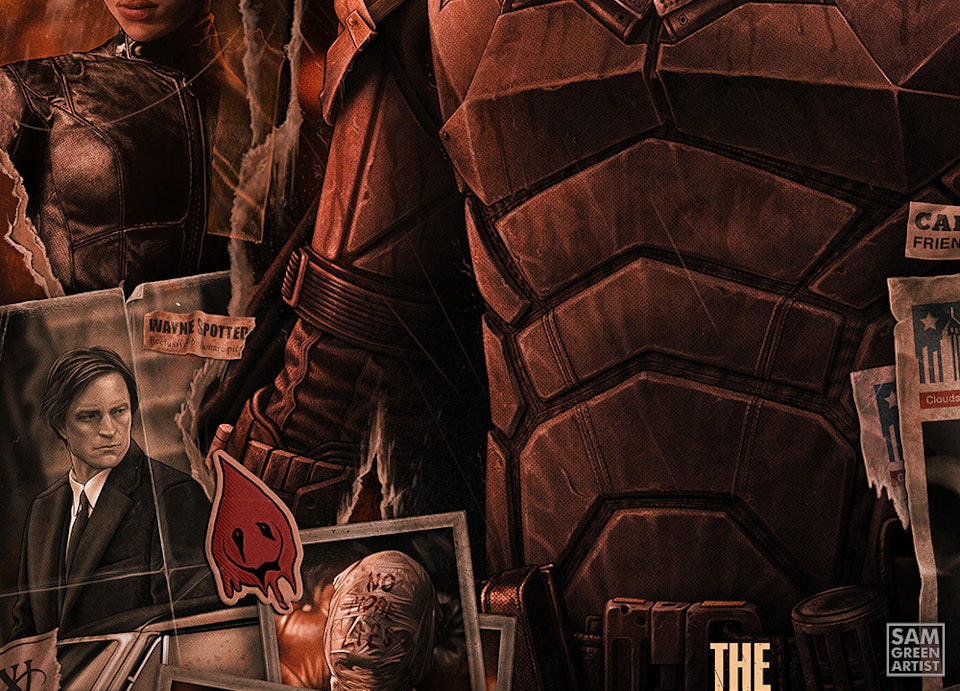 The Batman - Officially licensed poster (Bottleneck Gallery) - Detail crop