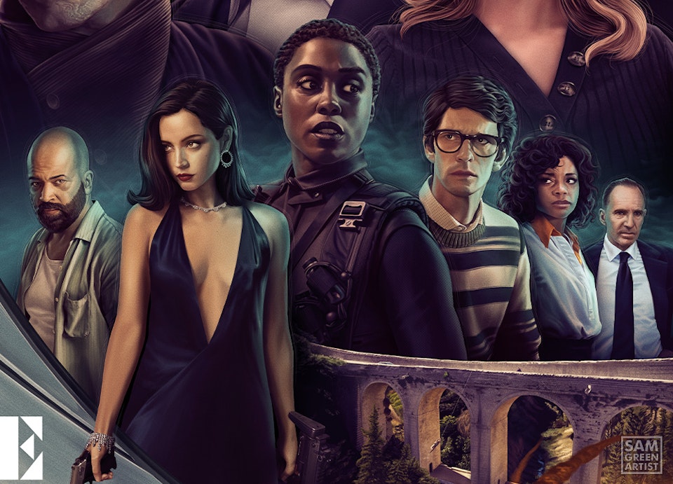 No Time To Die (Private Commission) - Detail crop - The supporting cast of characters.