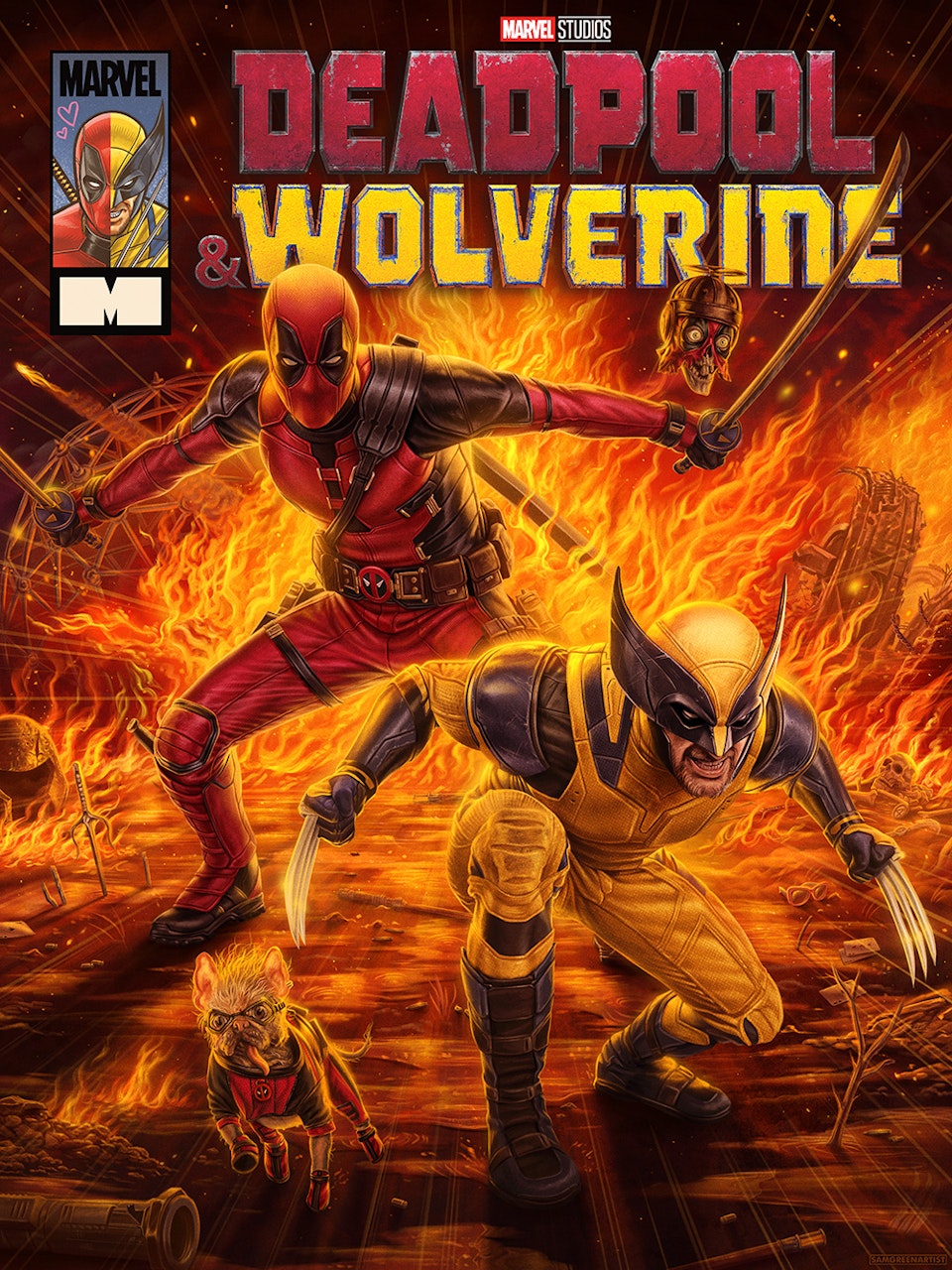Deadpool and Wolverine - Officially licensed fine art print (Sideshow Collectibles)