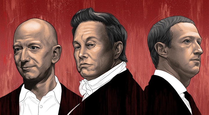 Die Zeit - "The Untouchables" - Editorial illustrations made for German newspaper Die Zeit (The Times) for their December 1st 2022 issue. These illustrations accompanied the article entitled "The Untouchables", discussing billionaires who seem to be able to exist above the law.

The turnaround on these was very quick, so it was an interesting challenge to try something a little different to my usual stuff.