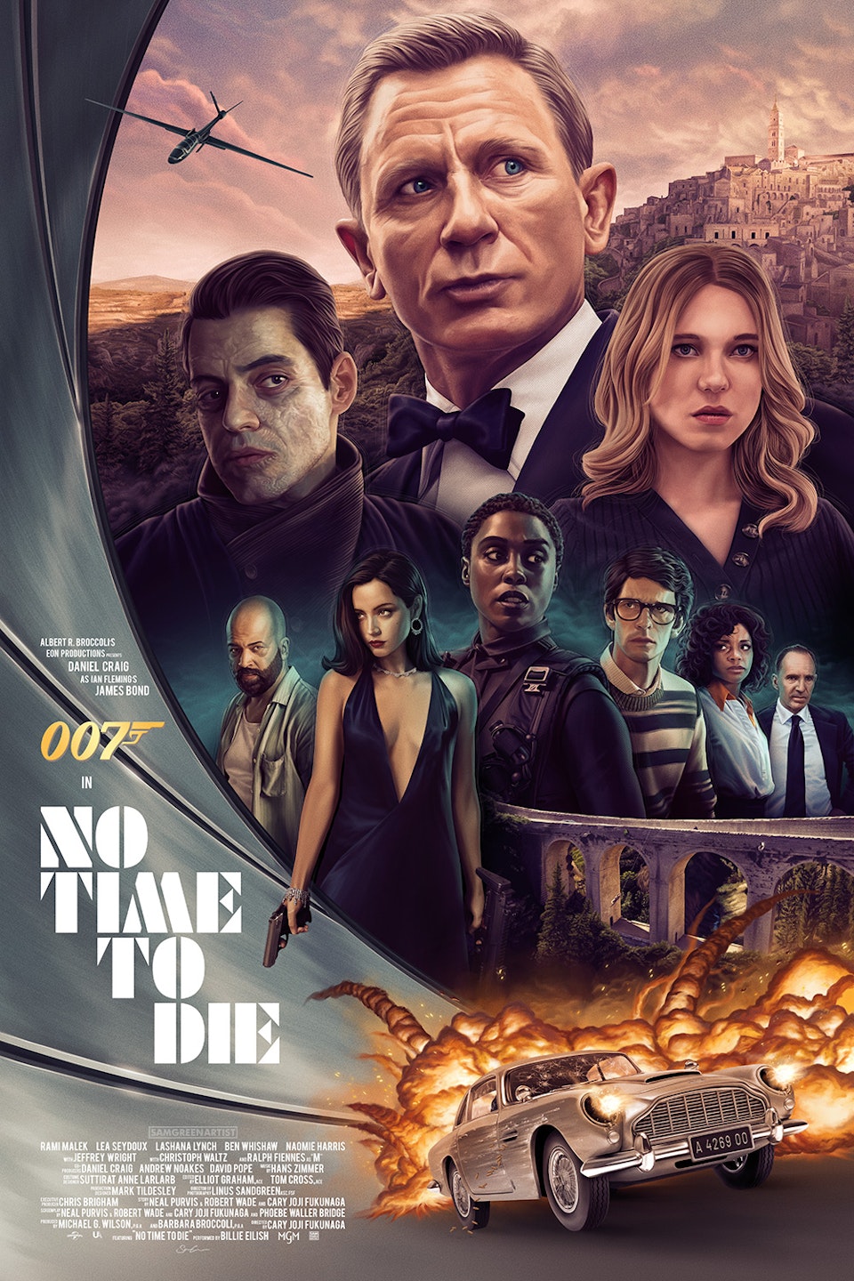 No Time To Die (Private Commission) - James Bond - No Time To Die poster illustration - Regular edition

This poster was a real labour of love, created with painstaking detail and my most ambitious poster to date. I've been a huge Bond fan since I was a kid and so it was important to create work that I felt did the legacy justice. I have really loved Craig's tenure in the role and thought No Time To Die was a bold and fitting end to this era of 007.

Painted in Procreate, title and design in Adobe Illustrator, assembly in Adobe Photoshop.