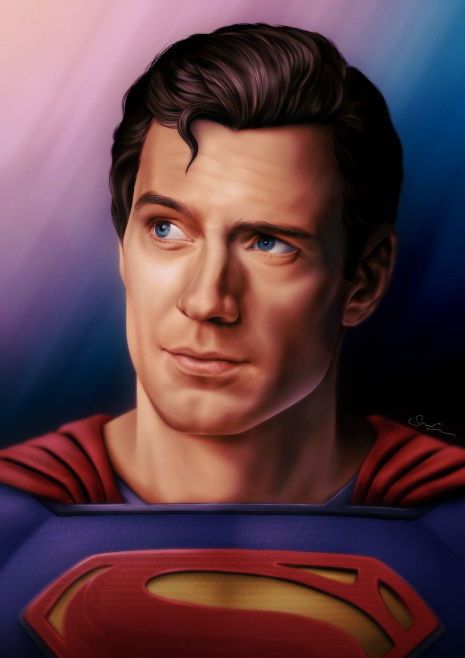 DCEU Illustrations - Superman - 'Hope'
Painted in Procreate on iPad Pro.
I wanted to convey a sense of warmth and sensitivity with this portrait, as should be present in the Superman character. I also included the classic curl of hair that is synonymous with the character in the comics.
