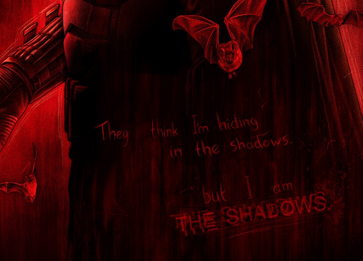 The Batman - Fan Art - Detail crop - "I am the shadows"