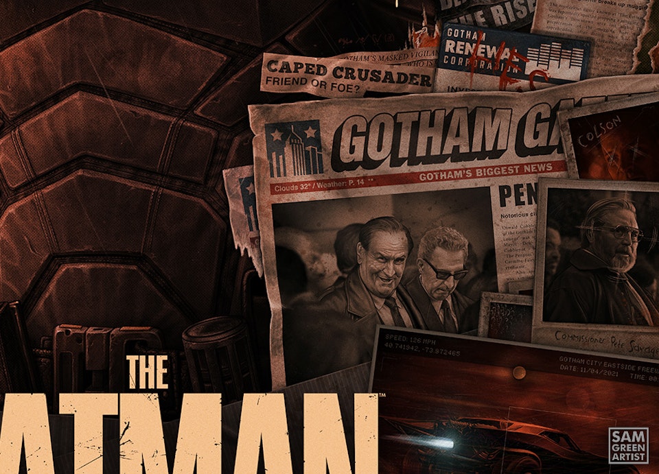The Batman - Officially licensed poster (Bottleneck Gallery) - Detail crop