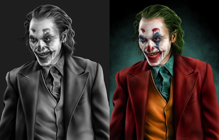 Joker - Joker portrait, used as the main image for the poster.

Illustrated in Procreate.