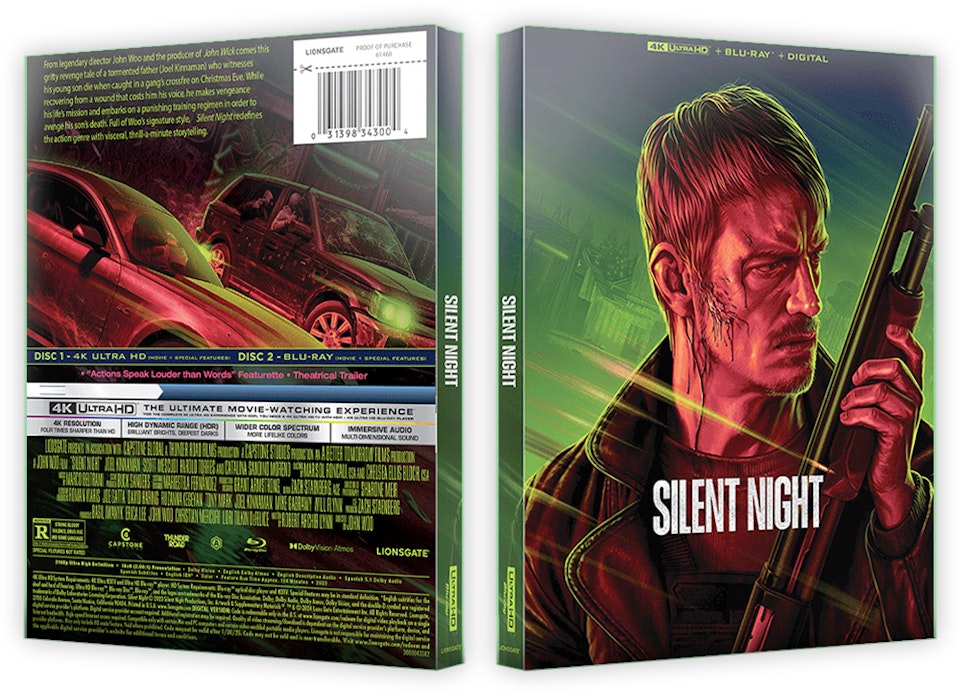 Silent Night - Steelbook Artwork (Lionsgate) - Silent Night - Slipcover product render