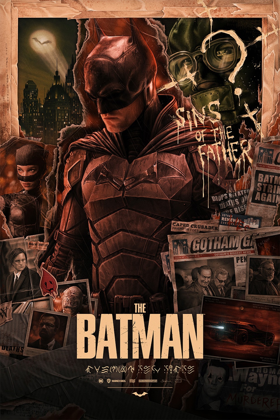 The Batman - Officially licensed poster (Bottleneck Gallery) - The Batman - poster illustration.
Regular edition of 175
Officially licensed
24 x 36 inches.