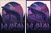 Def Leppard - Concert Poster - (Left) The original sketched mock-up (Right) The final poster design