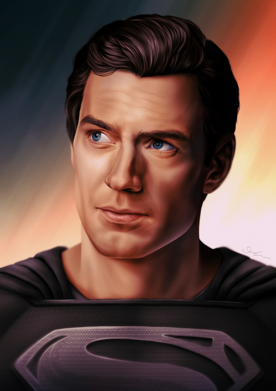 DCEU Illustrations - Superman - Black suit variant
Based on his appearance in Zack Snyder's Justice League.
With this version of the character being a little darker and more aggressive, I removed the soft hazy glow and altered his features slightly to align with this interpretation.
Painted in Procreate on iPad Pro.