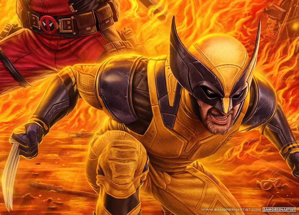 Deadpool and Wolverine - Officially licensed fine art print (Sideshow Collectibles)