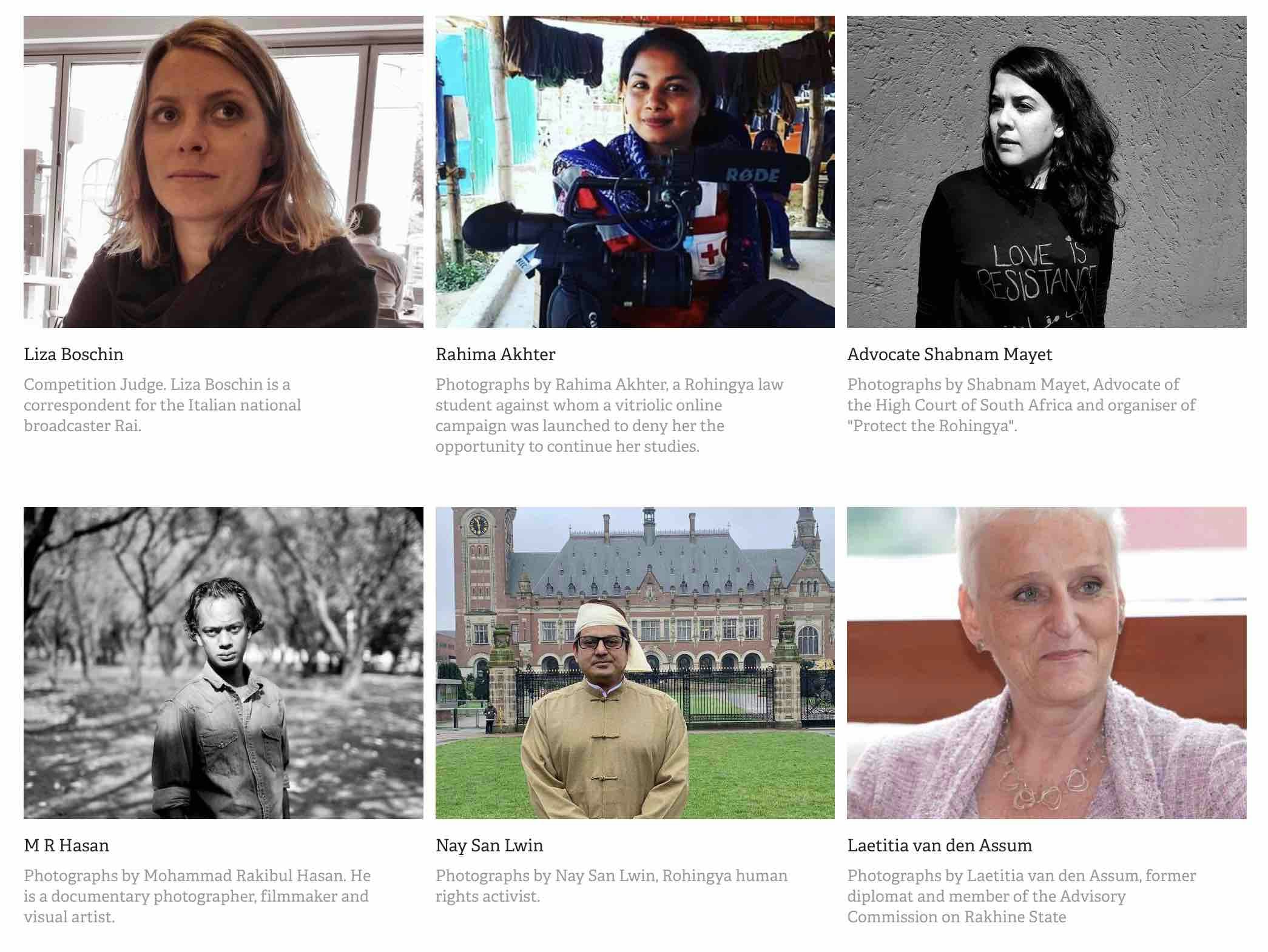 Liza Boschin, Rahima Akhter, Advocate Shabnam Mayet, M R Hasan, Nay San Lwin, Laetitia van den Assum