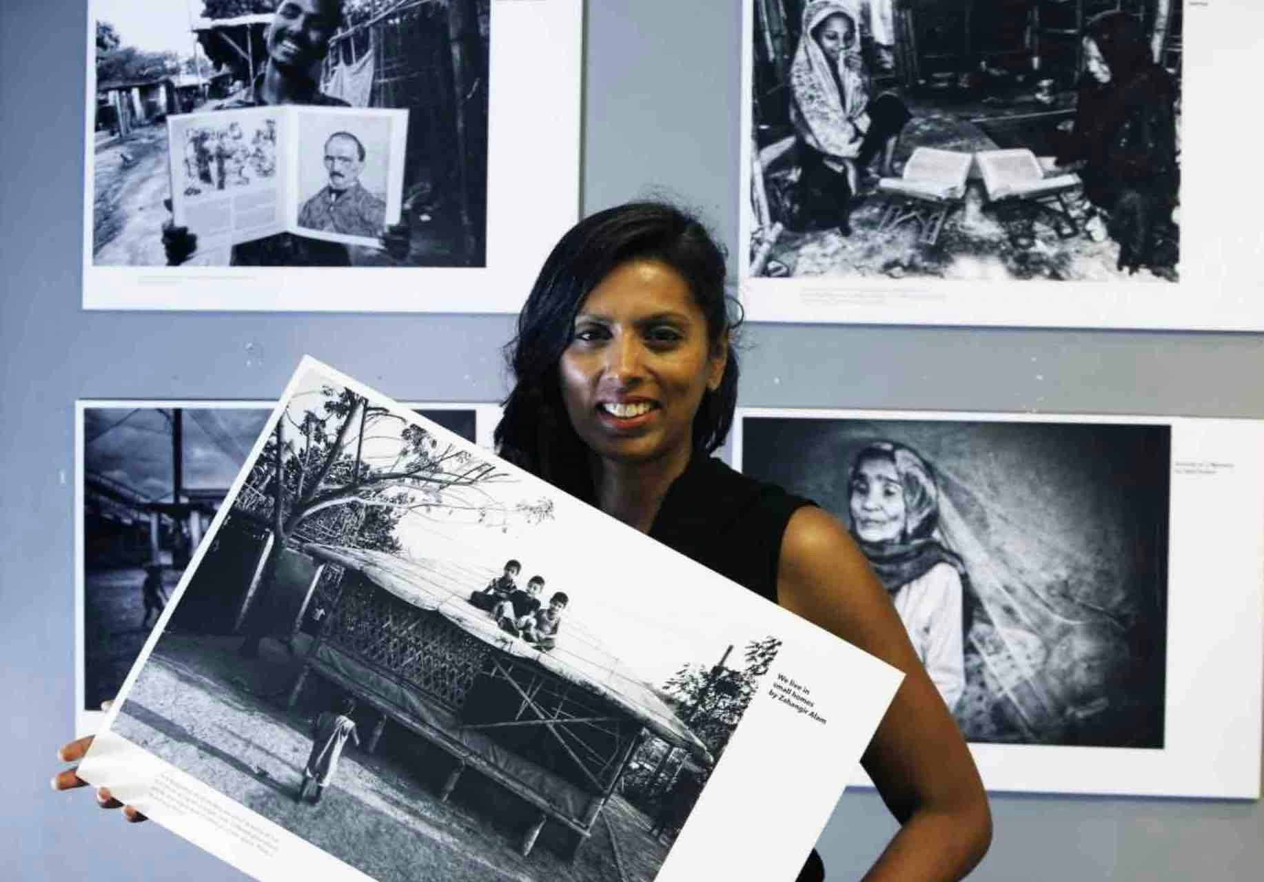 El Laskar - Coordinator of the Exhibition. Pic by Ed Nix (Oxford Mail)