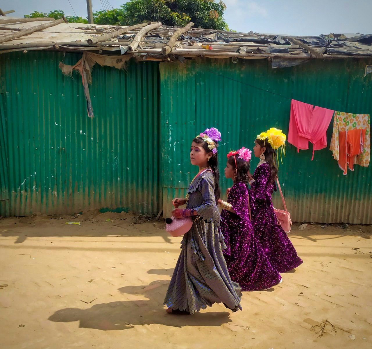 Rohingya Children dress up for Eid Festival
