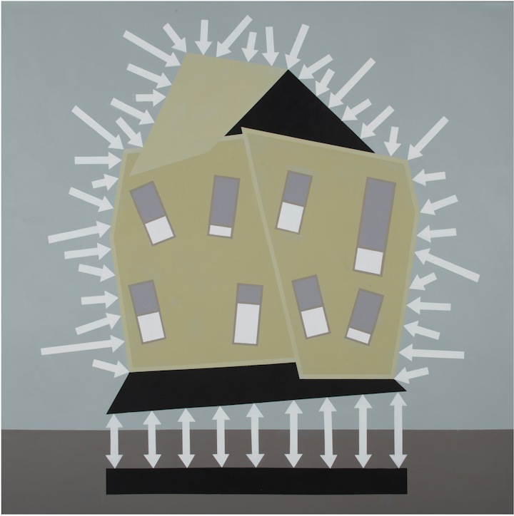 BUSTERS HOUSE (2019).                                             153 cms x 153 cms