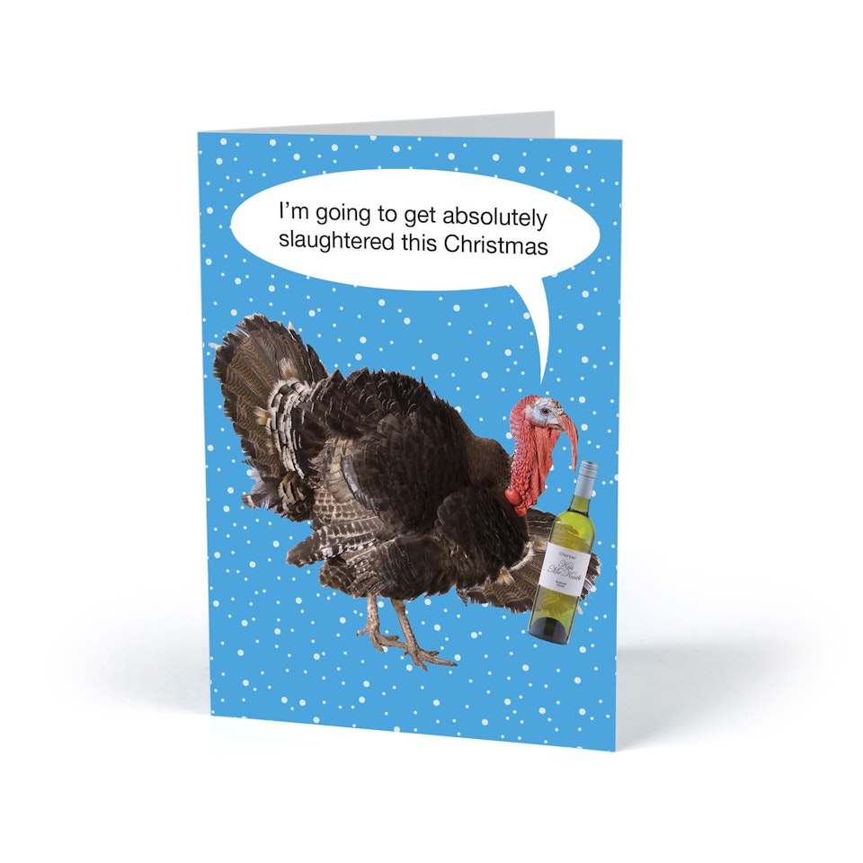 Kiss Me Kwik turkey actual card