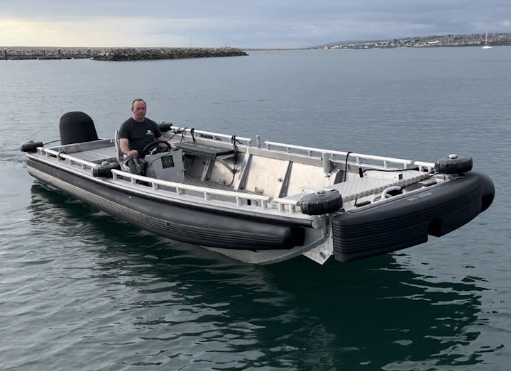 Large Camera Boat - 'empty': Note - the Helm / Steering Position - is adjustable and able to be positioned forward and back.