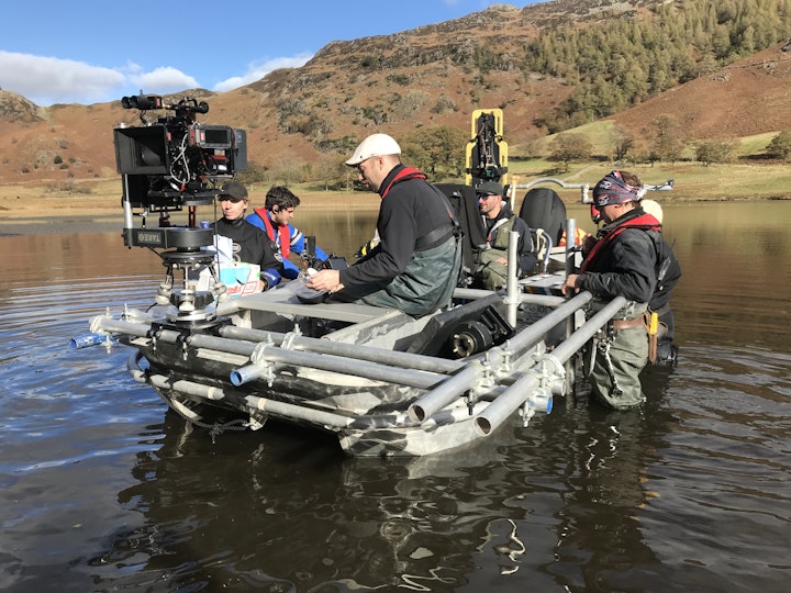 Small Camera Boat rigged with Remote Head.