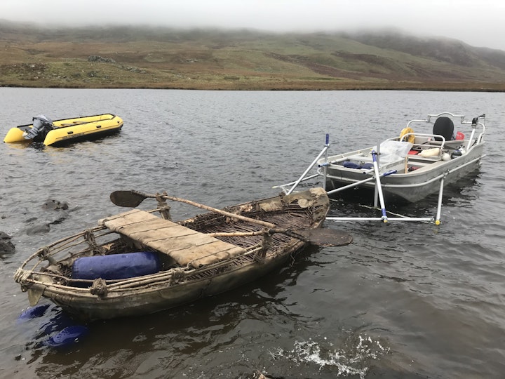 Small Camera Boat rigged to Hero Boat.
