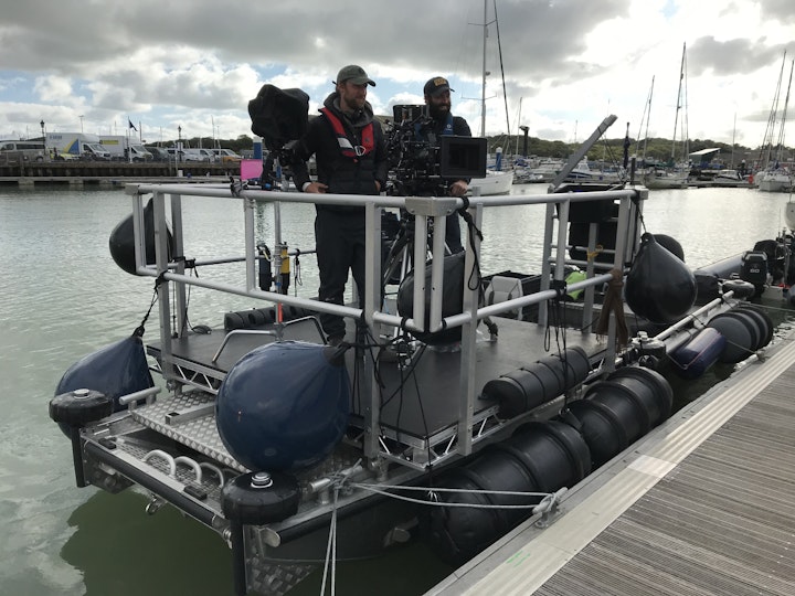 Large Camera Boat - filming in the Solent