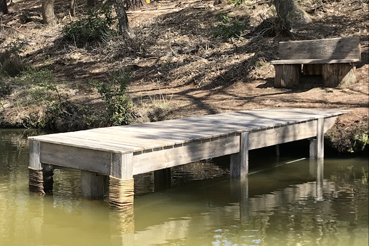 An example of a ‘Jetty’ built and ‘dressed’ from scratch - located on a Lake edge