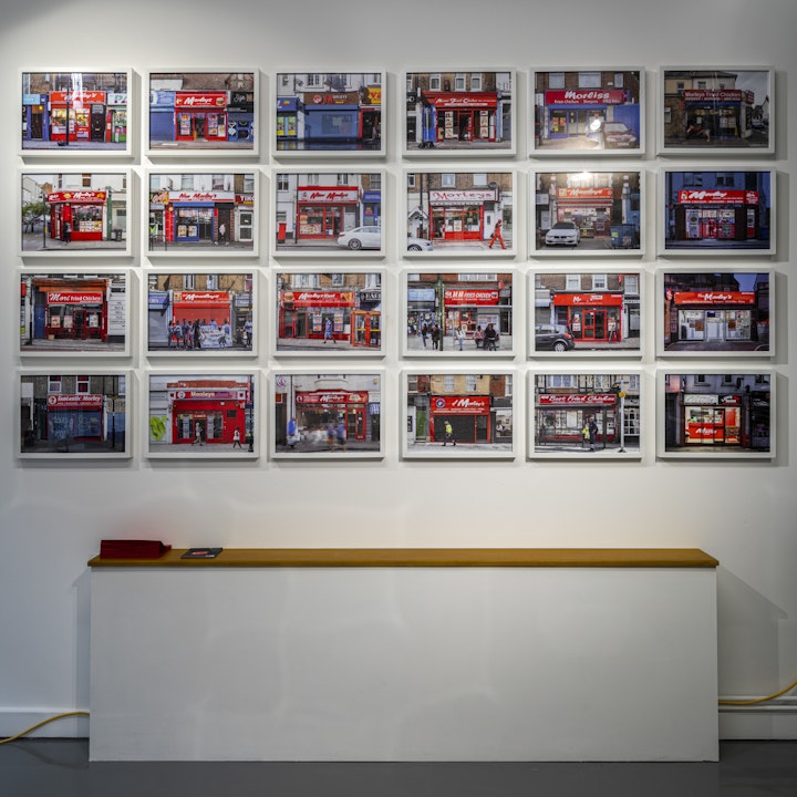 3-A wall of fake Morley's at Gareth Gardner Gallery